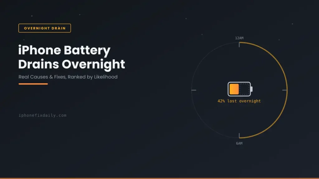 iPhone Battery Drains Overnight: 5 Real Causes & Fixes 5 iPhone battery drains overnight causes and fixes