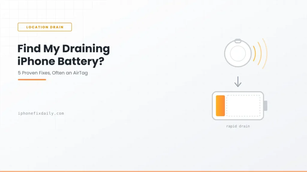find my draining iphone battery airtag fix