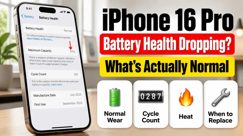 iPhone 16 Pro Battery Health Dropping Fast? Here's What's Actually Normal 6 iPhone 16 Pro battery health dropping fast – what's actually normal