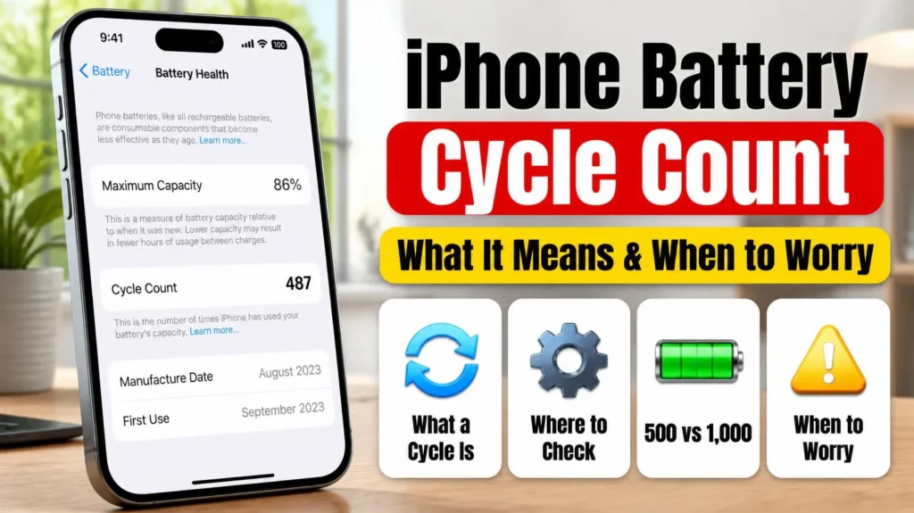 iPhone Battery Cycle Count: What It Means and When You Should Actually Worry 5 iPhone battery cycle count โ what it means and when to worry