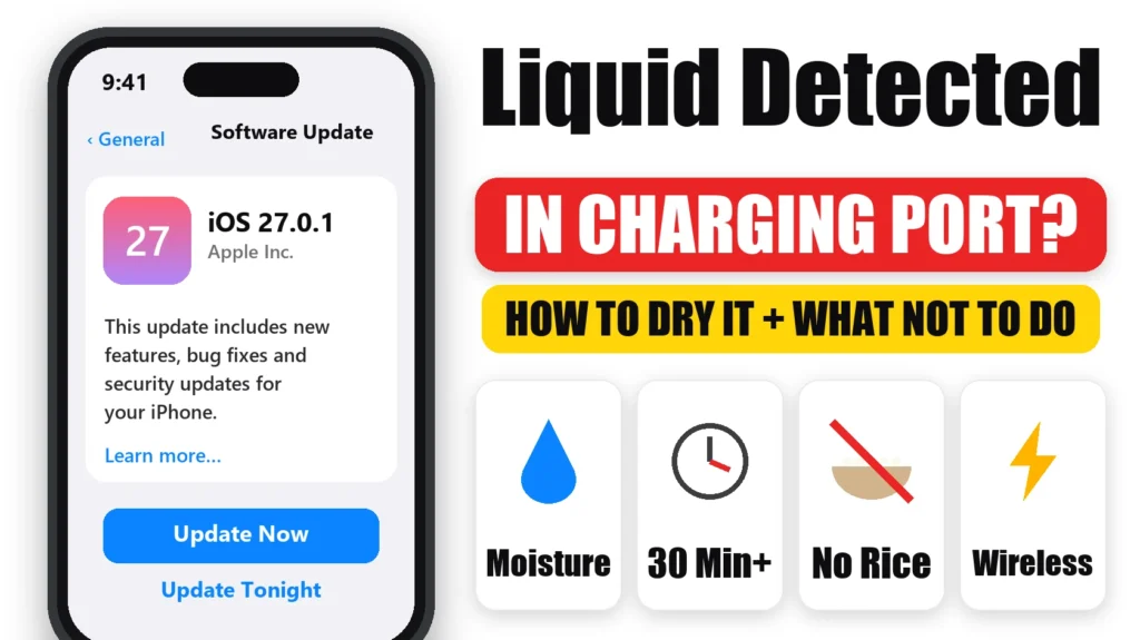 Liquid Detected in Lightning or USB-C Connector: What to Do (and Not Do) 2 Liquid Detected in Lightning or USB-C connector on iPhone: what to do
